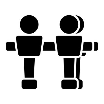 A creative design icon of foosball