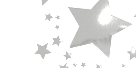 Christmas wrapper with silver stars. Silver star Celebration Confetti. - png transparent