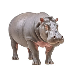 hippopotamus isolated on white, transparent background, PNG, generative ai