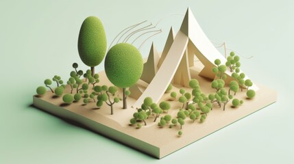 Environmental Sustainability: Imaginative metaphor rendering with unmistakable visual organization. Generative Ai
