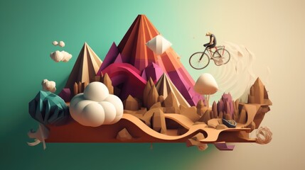 Travel and Adventure: Conceptual analogy design with lucid visual sequence. Generative Ai