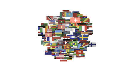 All official national flags of the world - PNG transparent