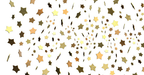 XMAS Holiday golden decoration, glitter frame isolated -