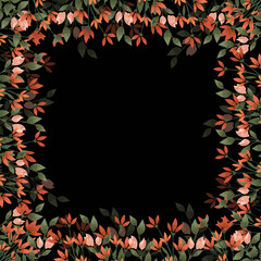 
Floral frame in vector style. Wild and bright flowers for background, texture, pattern, frame or borders. Floral frame of field and wild flowers. Beautiful lily in the background. Vector