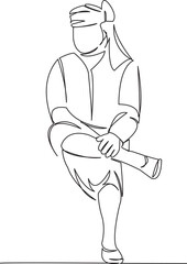 old muslim man sitting on a bench