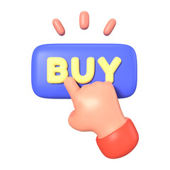 Buy Button 3D Illustration Icon