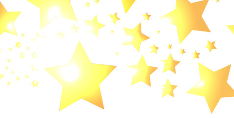 XMAS stars. Confetti celebration, Falling golden abstract decoration for party, birthday celebrate, - PNG transparent