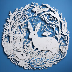 Obraz premium Osterdekoration Papercut KI
