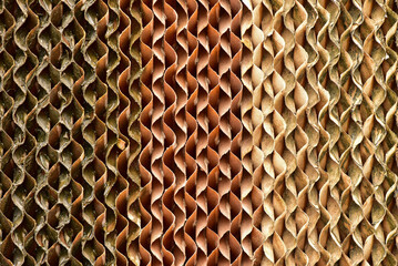 Cardboard layers for filtering air in air conditioners natural color background concept For vintage design work, maintenance work