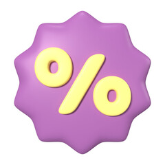 Discount Star 3D Illustration Icon