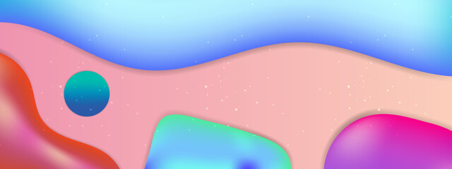 Vector gradient colorful colourful fluid shapes background