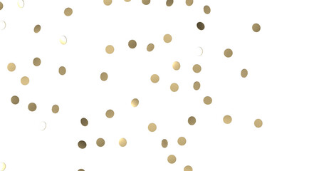 Golden confetti falling down isolated on transparent background. - PNG transparent