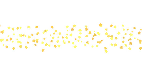 XMAS stars. Confetti celebration, Falling golden abstract decoration for party, birthday celebrate, (PNG transparent)