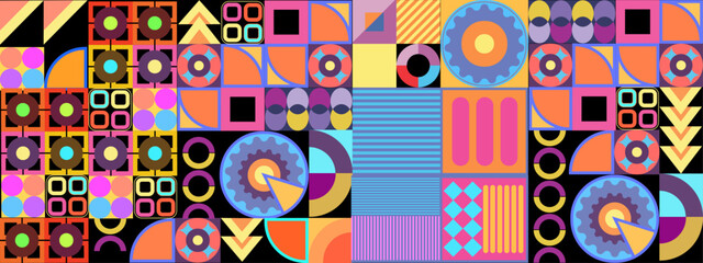 Obraz na płótnie Canvas Vector flat geometric background mozaik colorful colourful