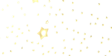 XMAS stars. Confetti celebration, Falling golden abstract decoration for party, birthday celebrate, - PNG transparent