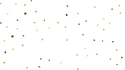 Fototapeta premium Gold confetti background, isolated on transparent background