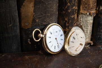 Gold pocket watch 