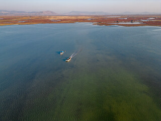 Gediz delta fishermen live in the river among the reeds.