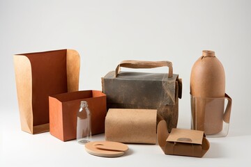 packaging made from recycled materials, with minimal waste, created with generative ai