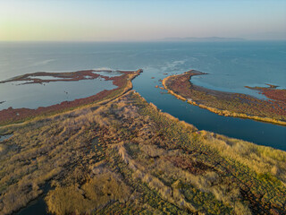 Gediz delta fishermen live in the river among the reeds.