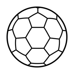 Fototapeta premium Soccer ball or football flat vector icon