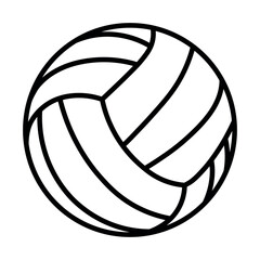 Volley ball icon vector and symbol isolated on white background.