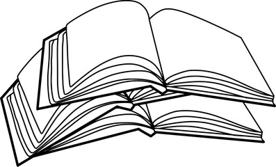 Stacks of books illustration