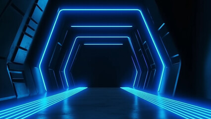 Gaming blue room neon light games wallpaper background