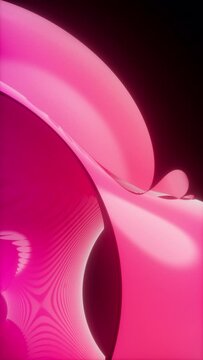 Neon Pink and Purple Looping Abstract Fractal Visuals