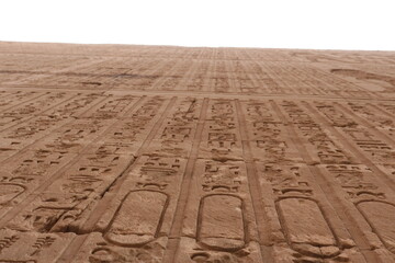 Pared de jeroglíficos egipcios  