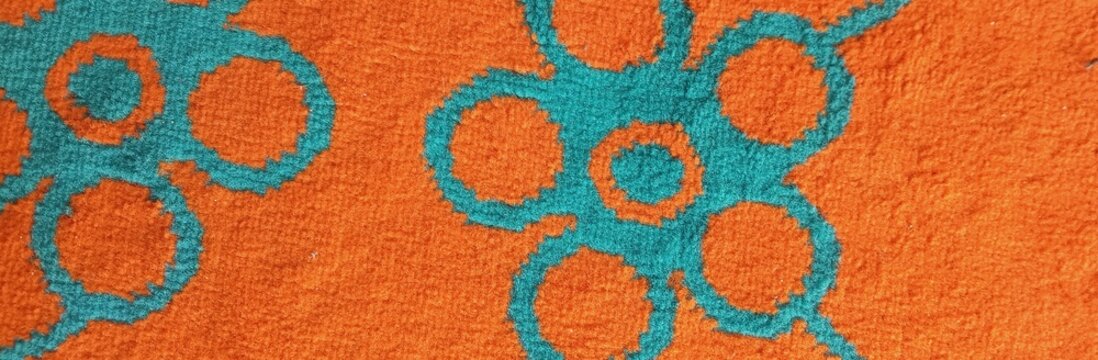 orange background with flowers concept