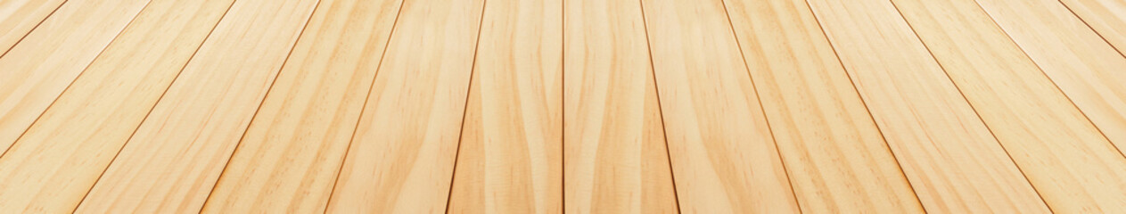 Empty wooden table top isolated on white background for product display montage