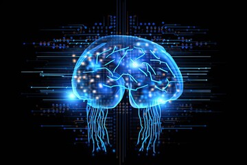 Obraz premium Quantum Computer Design With Copy Space Generative AI