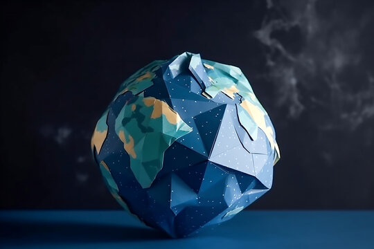 Weltkugel Origami KI