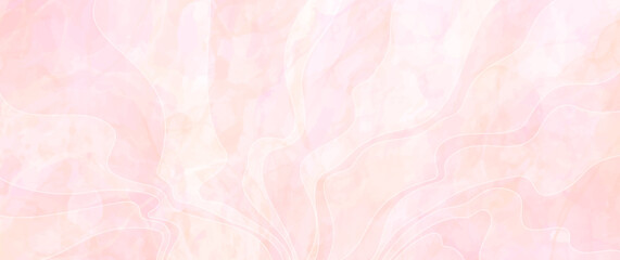 Pink vector watercolor art background. Valentine's Day. Hand painted watercolour texture for cards, cover, banner or wallpaper. Pastel color watercolour banner. Brushstrokes and splashes.	
