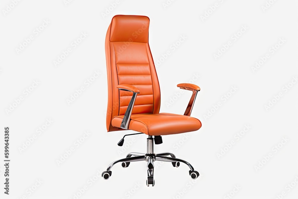 Canvas Prints ergonomic office chair with adjustable height and tilt, armrests, and wheels for maximum comfort, created with generative ai