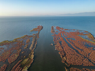 Gediz delta fishermen live in the river among the reeds.