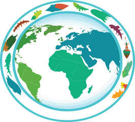 Amazing and Classic Earth Logos Earth Vectors for Business NGOs etc