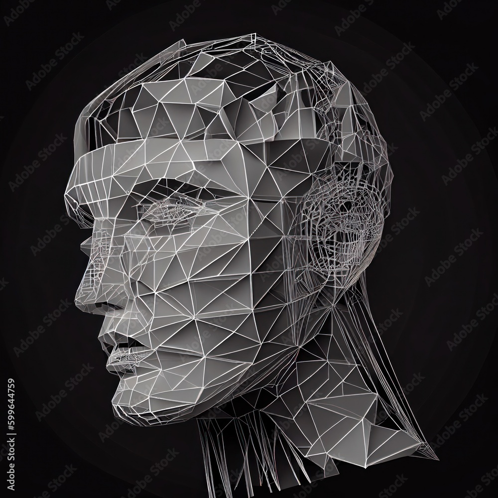 Poster mesh ai background with copyspace generative ai