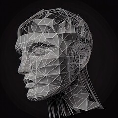 Mesh AI Background With Copyspace Generative AI