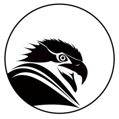 Eagle vector icon. The animal symbol for the logo. Hawk illustration