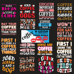 coffee t shirt design bundle