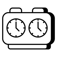 A linear design icon of time bomb