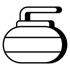 Trendy vector design of curling rock