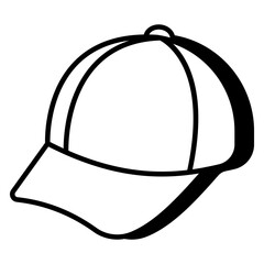 A unique design icon of p cap 