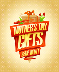 Fototapeta premium Mother's day gifts, sale banner template