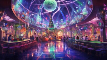 Fototapeta premium Sci-Fi room - Generative AI Landscape