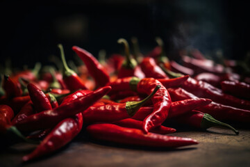 Hot red chili or chilli pepper - obrazy, fototapety, plakaty