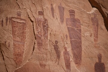 Pictographs on a canyon wall