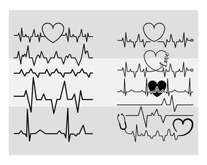 Heartbeat Svg | SVG Bundle | Heart Beat | Healthcare Svg | Circut Cut Files Silhouette | Nurse Svg | Stethoscope Health Heart  | EKG Svg| ECG Svg| Heart Rate Svg| Silhouette | Science Svg | Clipart